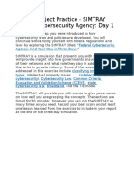 Step 2: Project Practice - SIMTRAY Federal Cybersecurity Agency: Day 1