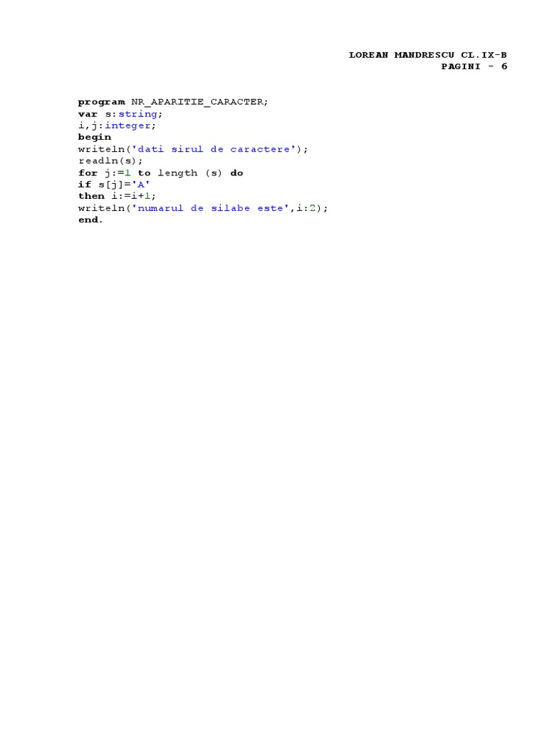 Character Manipulation Programs in Pascal | PDF | Language Arts ...