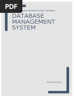 Database Management System: As Per Digital Assistant Exam Syllabus