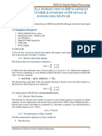 Experiment No.1 I DSP TMS320C6713 DSK & O DT & Matlab: Lab Manual EEE324 Digital Signal Processing