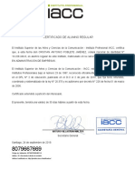 Certificado alumno regular IACC administración empresas