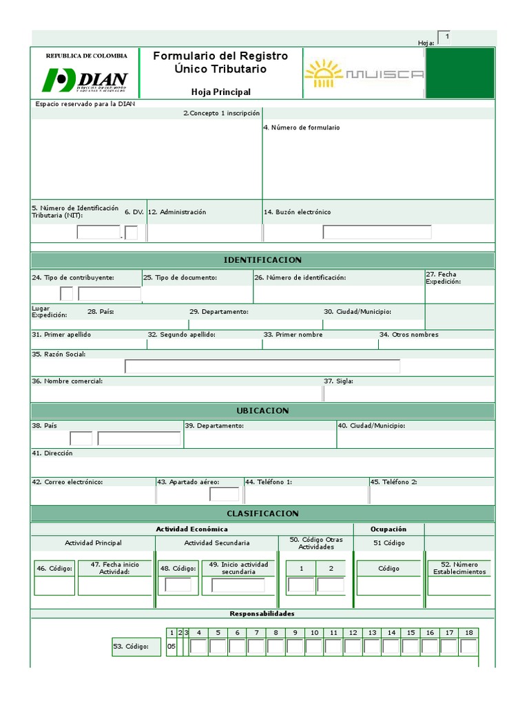 Formulario de Rut Editable | PDF