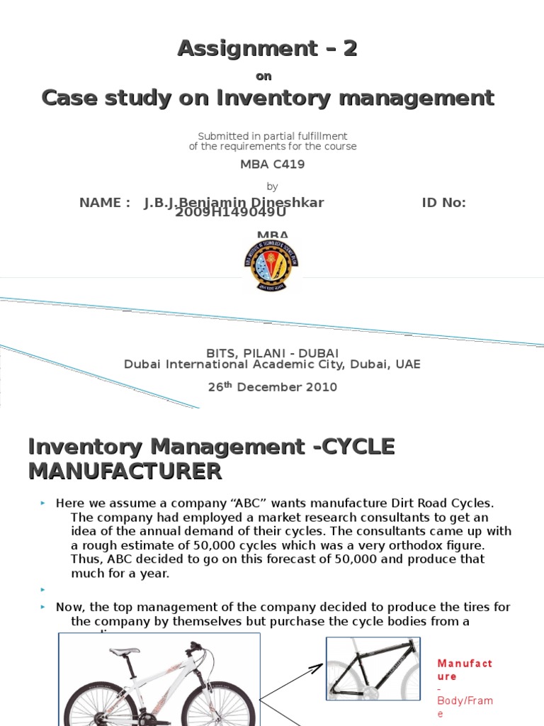 Assignment - 2 Case Study On Inventory Management | PDF | Supply Chain ...