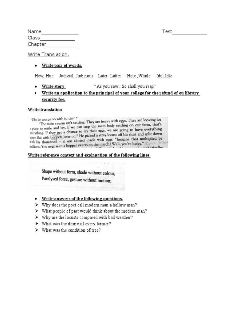 Language Exercises and Analysis Guide | PDF | Language Arts ...