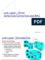 Link Layer – Error Detection/Correction and MAC Protocols
