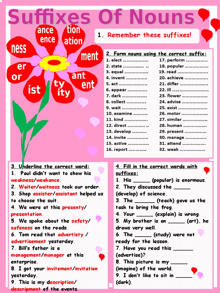 Suffixes of Nouns - 47318 | PDF | Cognition | Cognitive Science
