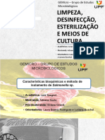 Limpeza, Desinfecção e Esterilização