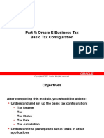 Part 1: Oracle E-Business Tax Basic Tax Configuration