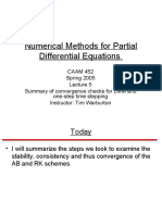 Numerical Methods for PDEs: Convergence of Time Stepping and Spatial Discretization