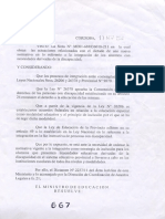 Resolución Ministerio de Educación de Pcia.de Córdoba Nº 667