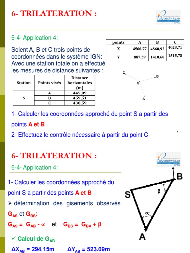 Activite 4 Trilateration Corrigée PDF | PDF | Géométrie | Espace