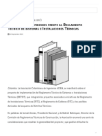 ACIEM Dio Sus Opiniones Frente Al Reglamento Técnico de Sistemas e Instalaciones Térmicas - ACR Latinoamérica