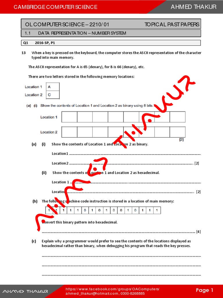 1 1 Data Representation Number System Pdf Pdf Ascii Office