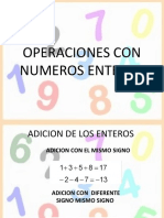 Operaciones Con Numeros Enteros