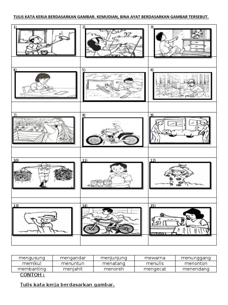 Latihan Kata Kerja Bergambar Pdf