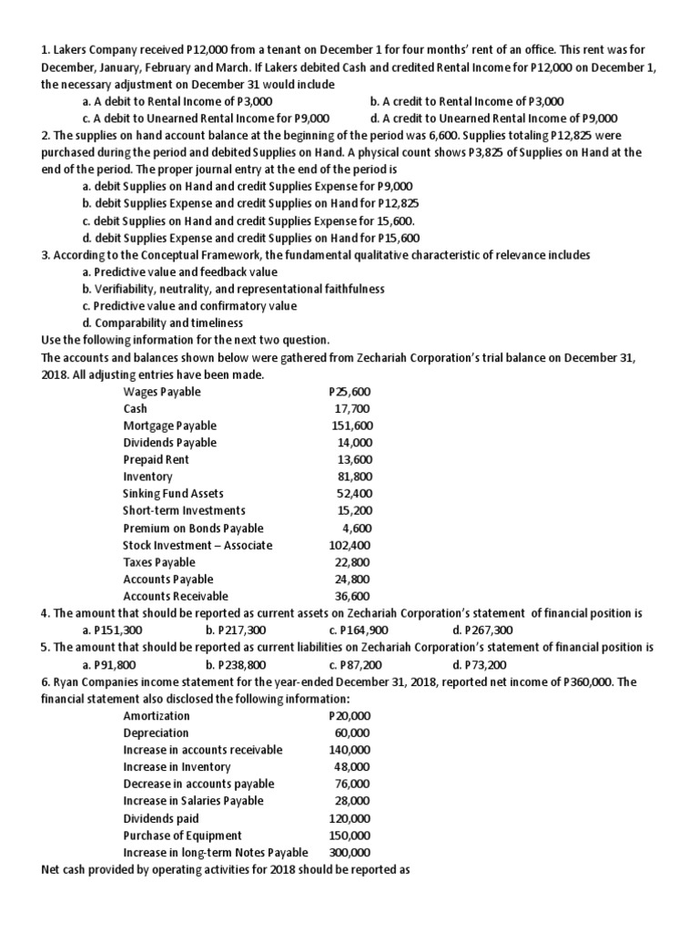 Financial-Accounting-I-Test-Bank | Debits And Credits | Cost Of Goods Sold