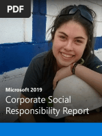 Corporate Social Responsibility Report: Microsoft 2019