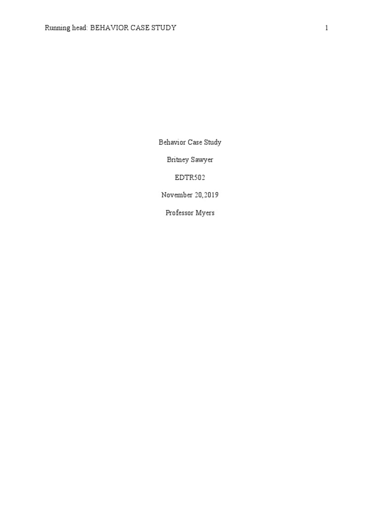 Behavior Case Study: Trelle Qu's Challenges | PDF | Case Study ...