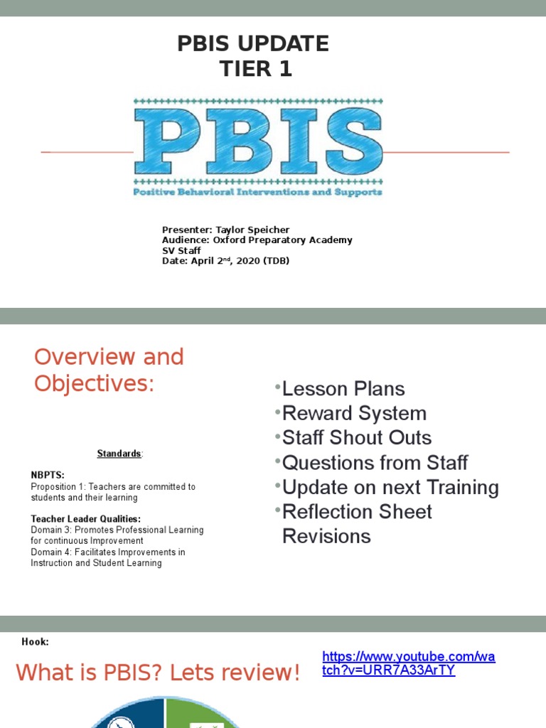 Pbis Presentation Slides Download Free Pdf Lesson Plan Action