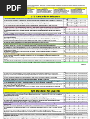 carnovale iste stds self assessment pdf competence human resources learning