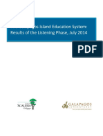 The Galapagos Island Education System: Results of The Listening Phase, July 2014