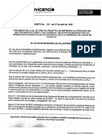 Decreto 215 Del 27 de Abril de 2020