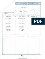 Ecuaciones Cuadraticas Por Factorizacion PDF