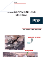 Clase N°1. Introduccion de Almacenamiento Del Minerales