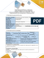 Guía de actividades y rubrica de evaluación - Paso 5- Implementación de la propuesta y sistematización
