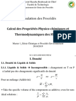 Simulation Des Procédés: Calcul Des Propriétés Physico-Chimiques Et Thermodynamiques Des Fluides