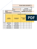 Ficha de Seguimiento Docente Por Dia V Ciclo