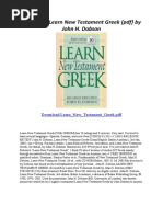 Speaking Ancient Greek As A Living Language | PDF | Koine