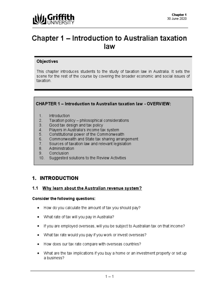 3106AFE Chapter1 Introduction To ATO PDF Taxes Tax Rate