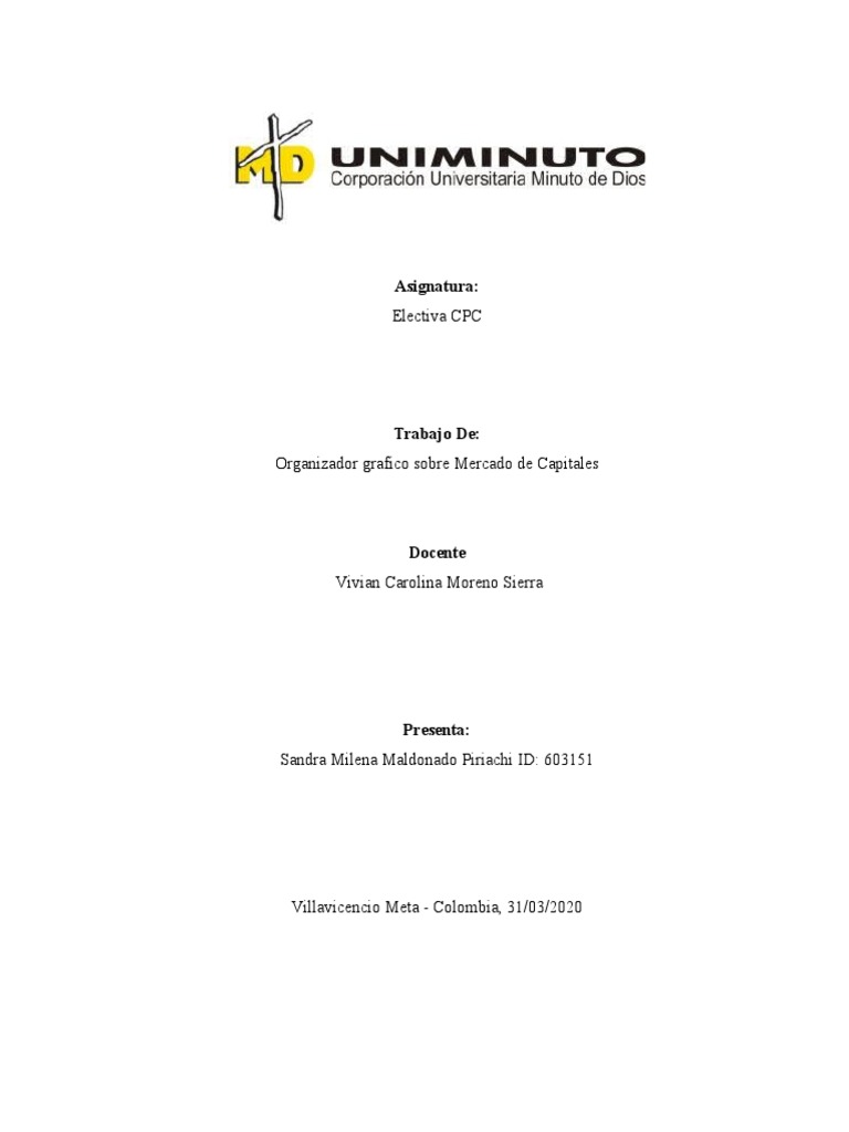 Mapa Conceptual - Mercado de Capitales | PDF | Bolsa | Compartir (Finanzas)