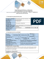 Guía de Actividades y Rubrica de Evaluación - Paso 4 - Modelo de Intervención Psicosocial