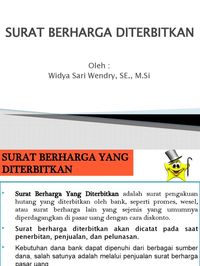 B A Akt Perbankan Surat Berharga Diterbitkan