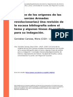 Gonzalez Canosa, Mora (CISH - UNLP) - (2007) - en Torno de Los Origenes de Las FAR (Fuerzas Armadas Revolucionarias) Una Revision de La Esc (..) PDF