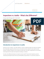 Inspections vs. Audits