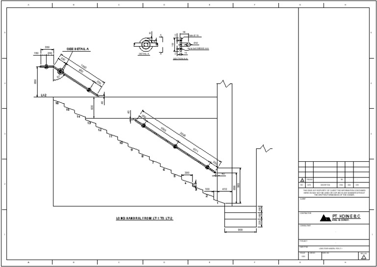 Long Stair Handriil For LT-1 | PDF | Stairs | Pedestrian Infrastructure
