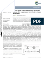 Fast and Simple Transesterification of Epoxidized PDF