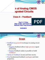 Design of Analog CMOS Integrated Circuits: Class 8 - Feedback