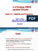 Design of Analog CMOS Integrated Circuits: Class 10 - Stability and Frequency