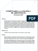 Comentario A La Politica de Aristoteles