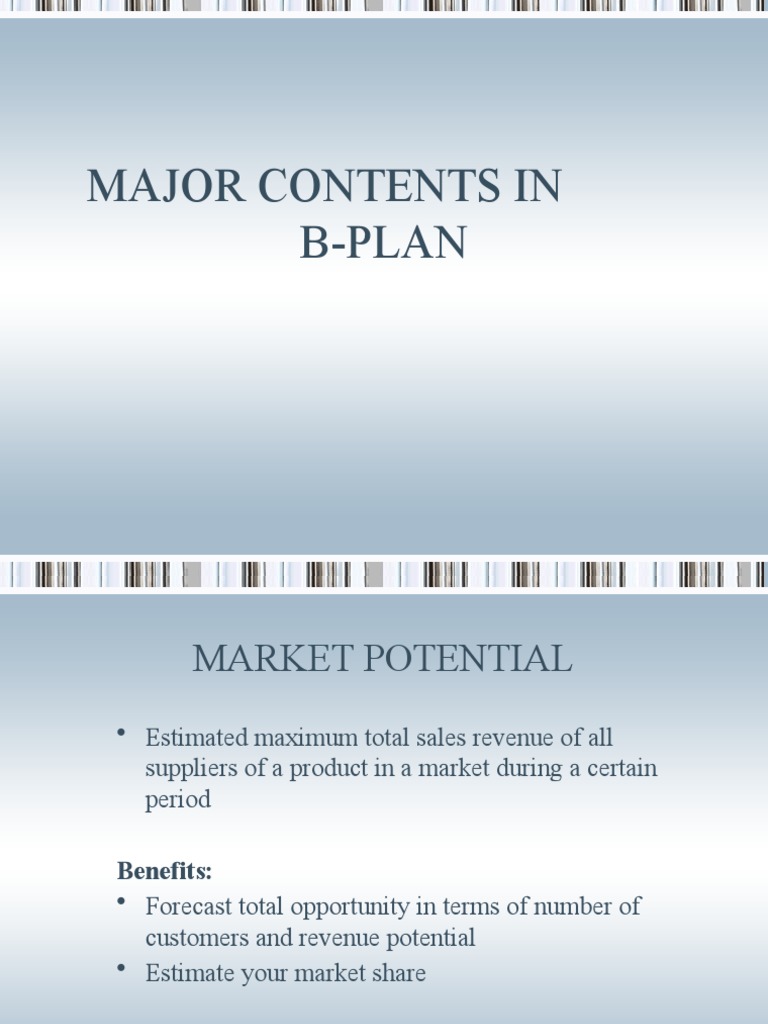B-Plan Overview and Key Components | PDF