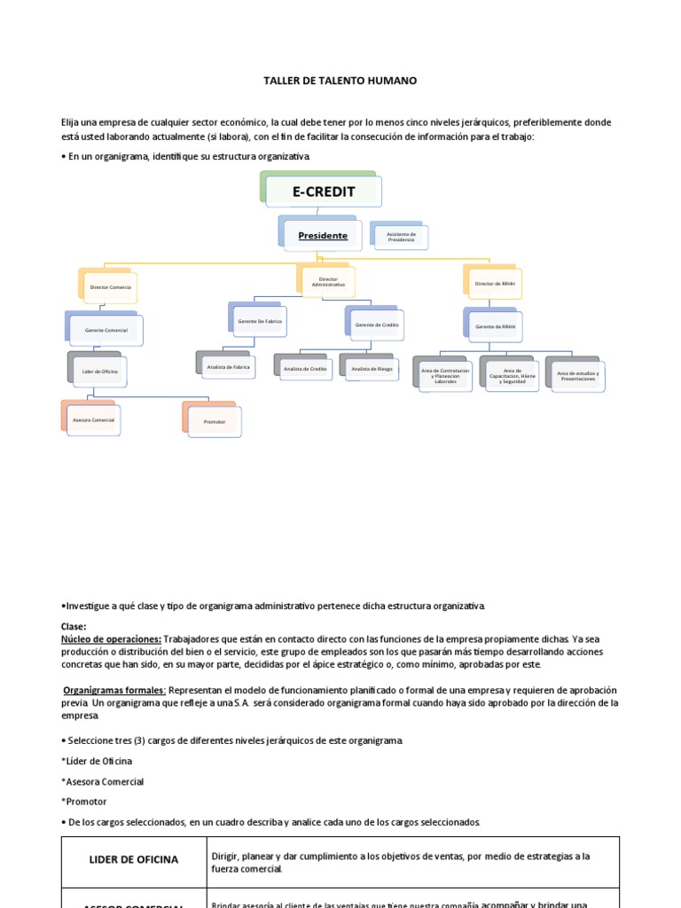 Taller de Talento Humano | PDF | Reclutamiento | Gestión de recursos