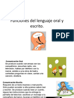 Funciones Del Lenguaje Oral y Escrito