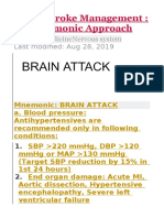 Acute Stroke Management Mnemonic Approach