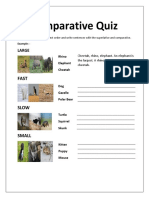 M1 Comparative Quiz Worksheet