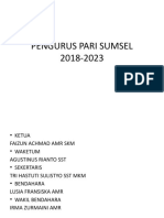 Pengurus Pari Sumsel 2018-2023