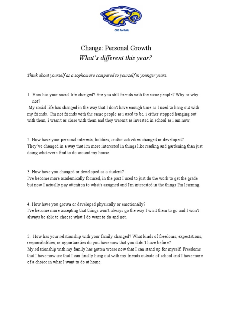 Change Personal Growth | PDF